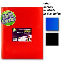 PREMIER OFFICE A4 80 POCKET DISPLAY BOOK - SOFT COVER 3 ASST.