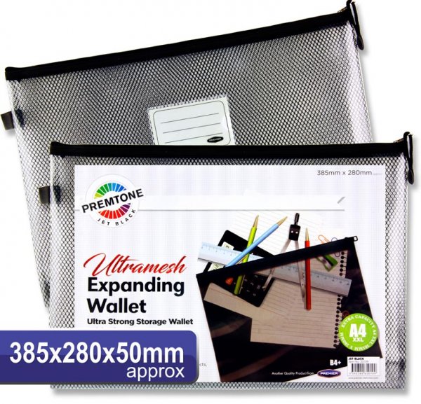 PREMTONE B4+ ULTRAMESH EXPANDING WALLET - JET BLACK