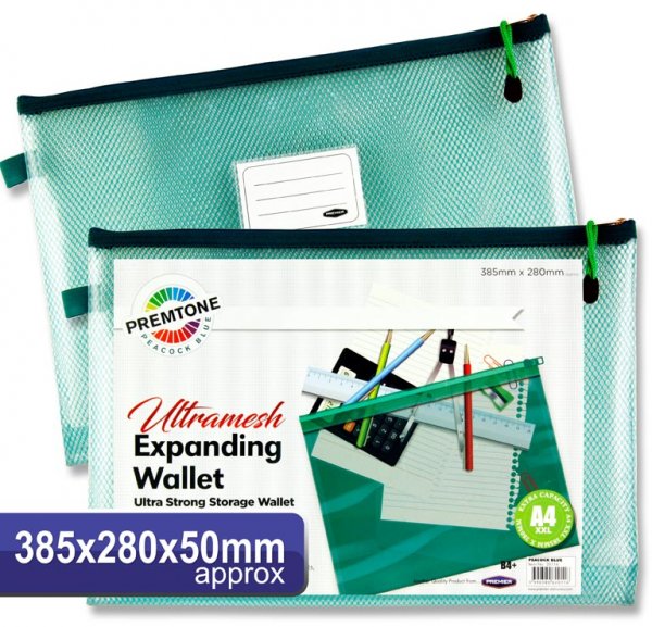 PREMTONE B4+ ULTRAMESH EXPANDING WALLET - PEACOCK BLUE