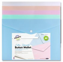 PREMTO PASTEL PKT.5 A4 BUTTON WALLET