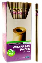 PREMIER OFFICE KRAFT BROWN PAPER ROLL 2.5m x 70cm CDU