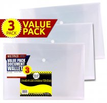 PREMIER PKT.3 A4 BUTTON WALLETS