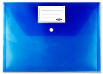 PREMIER OFFICE PKT.5 A4 MY CLEAR BAG BUTTON WALLETS - COLOURED