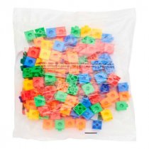CLEVER KIDZ BAG 100 COLOURED LINKING CUBES