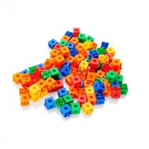 CLEVER KIDZ BAG 100 COLOURED LINKING CUBES