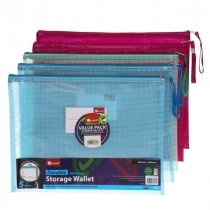PREMIER OFFICE PKT.5 A4 MESH WALLETS