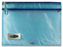 PREMIER OFFICE B4 DOUBLE ZIP MESH WALLET 3 ASST.