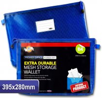 PREMIER OFFICE B4 EXTRA DURABLE MESH WALLET - PRINTERS BLUE