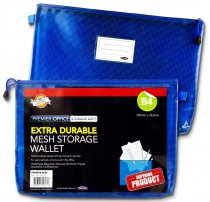 PREMIER OFFICE B4 EXTRA DURABLE MESH WALLET - PRINTERS BLUE