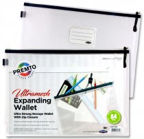 PREMTO A4 XXL ULTRAMESH EXPANDING WALLET - CLEAR PEARL