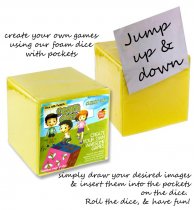 CLEVER KIDZ 5" CREATE YOUR OWN GAMES FOAM DICE