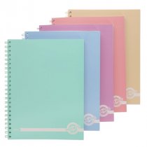 PREMTO PASTEL A4 200pg WIRO NOTEBOOK 4 ASST.