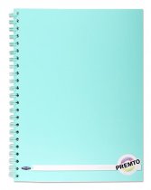 PREMTO PASTEL A4 200pg WIRO NOTEBOOK 4 ASST.