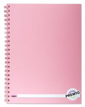 PREMTO PASTEL A4 200pg WIRO NOTEBOOK 4 ASST.