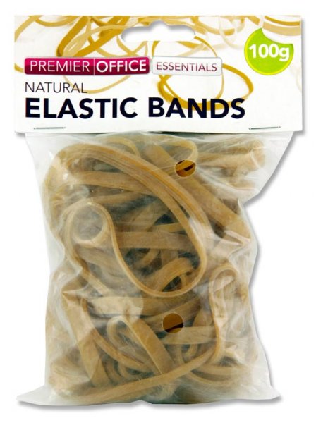 PREMIER OFFICE 100g BAG RUBBER BANDS ASST. SIZES