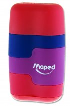 MAPED DUO CONNECT TWIN HOLE SHARPENER & ERASER - COLORFUL 3 ASST CDU