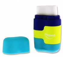 MAPED DUO CONNECT TWIN HOLE SHARPENER & ERASER - COLORFUL 3 ASST CDU