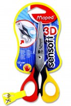 MAPED SENSOFT 13cm/5" SCISSORS CARDED - LEFT HANDED 3 ASST.