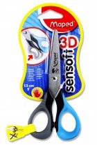 MAPED SENSOFT 13cm/5" SCISSORS CARDED - LEFT HANDED 3 ASST.