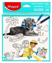 MAPED 200x200mm SPIRAL 15 SHEET COLOURING BOOK 2 ASST.