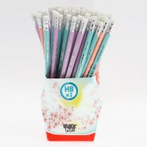 MAPED BLACK'PEPS ERGO HB PENCIL W/ERASER - PASTEL 3 ASST CDU