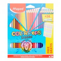 MAPED COLOR'PEPS PKT.24 COLOUR PENCILS & LABELS