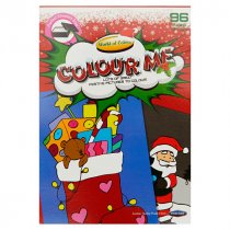 WOC A5 96pg SHOE BOX PERFORATED MY LITTLE COLOURING BOOK - CHRISTMAS