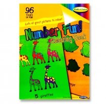 WOC A4 96pg NUMBER FUN PERFORATED COLOURING BOOK