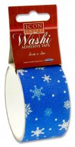 * ICON CRAFT 5m x 5cm WASHI TAPE - BLUE SNOWFLAKES