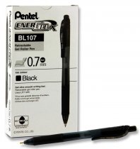 PENTEL ENERGEL-X BL107 0.7mm RETRACTABLE GEL PEN - BLACK