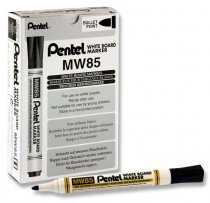 PENTEL MW85 WHITEBOARD MARKER BULLET POINT - BLACK