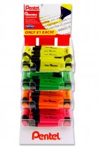 PENTEL SL60 ILLUMINA CHISEL TIP HIGHLIGHTER 4 ASST CDU