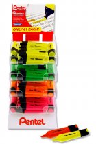 PENTEL SL60 ILLUMINA CHISEL TIP HIGHLIGHTER 4 ASST CDU