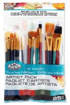 25pce ARTIST VARIETY BRUSH PACK - ALL MEDIA