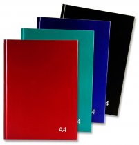 PREMIER PKT.4 A4 160pg HARDCOVER NOTEBOOK - BOLD