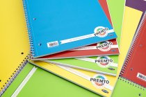 PREMTO A4 160pg SPIRAL NOTEBOOK 5 ASST.