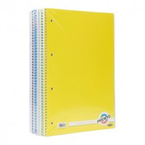 PREMTO A4 160pg SPIRAL NOTEBOOK 5 ASST.