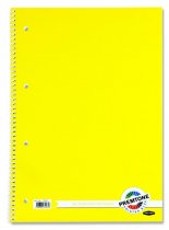 PREMTO A4 160pg SPIRAL NOTEBOOK 5 ASST.