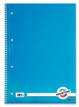 PREMTO A4 160pg SPIRAL NOTEBOOK 5 ASST.