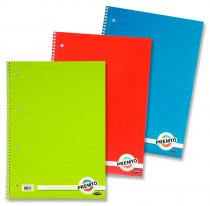 PREMTO A4 320pg SPIRAL NOTEBOOK 3 ASST.