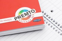 PREMTO A4 320pg SPIRAL NOTEBOOK 3 ASST.