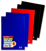 PREMIER PKT.5 A4 160pg HARDCOVER NOTEBOOK 3 ASST BOLD