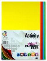 PREMIER ACTIVITY A3 160gsm CARD 50 SHEETS - RAINBOW