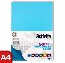PREMIER ACTIVITY A4 160gsm CARD 50 SHEETS - TURQUOISE