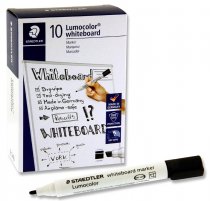 STAEDTLER LUMOCOLOUR CHISEL TIP WHITEBOARD MARKER - BLACK