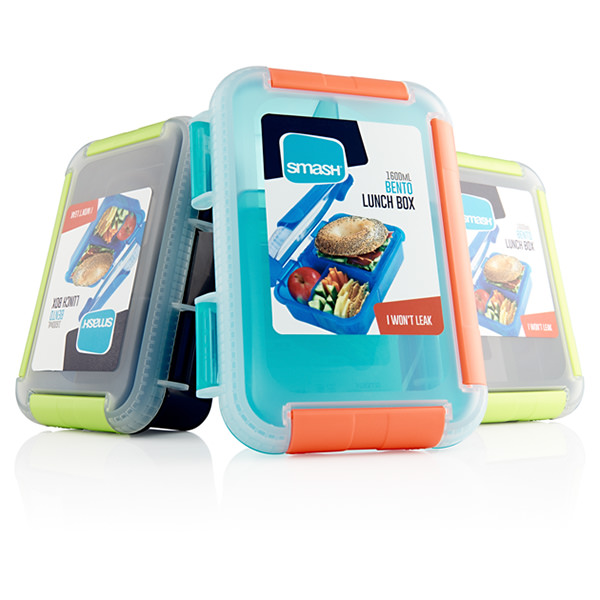 SMASH BENTO LEAKPROOF LUNCH BOX 3 ASST CDU