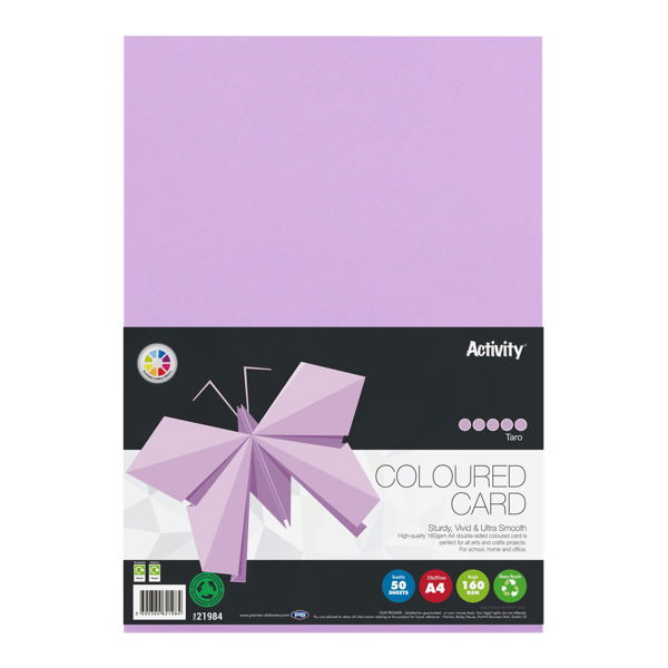 PREMIER ACTIVITY A4 160gsm CARD 50 SHEETS - TARO