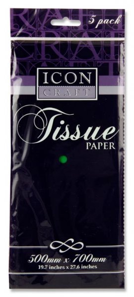 ICON CRAFT PKT.5 500x700mm TISSUE PAPER - DARK GREEN