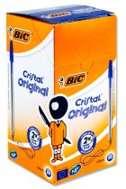 BIC CRISTAL ORIGINAL BALLPOINT PENS - BLUE