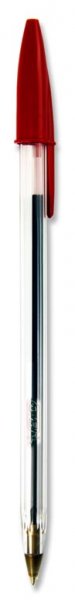 BULK BUY - BIC BOX 50 CRISTAL ORIGINAL BALLPOINT PENS - RED